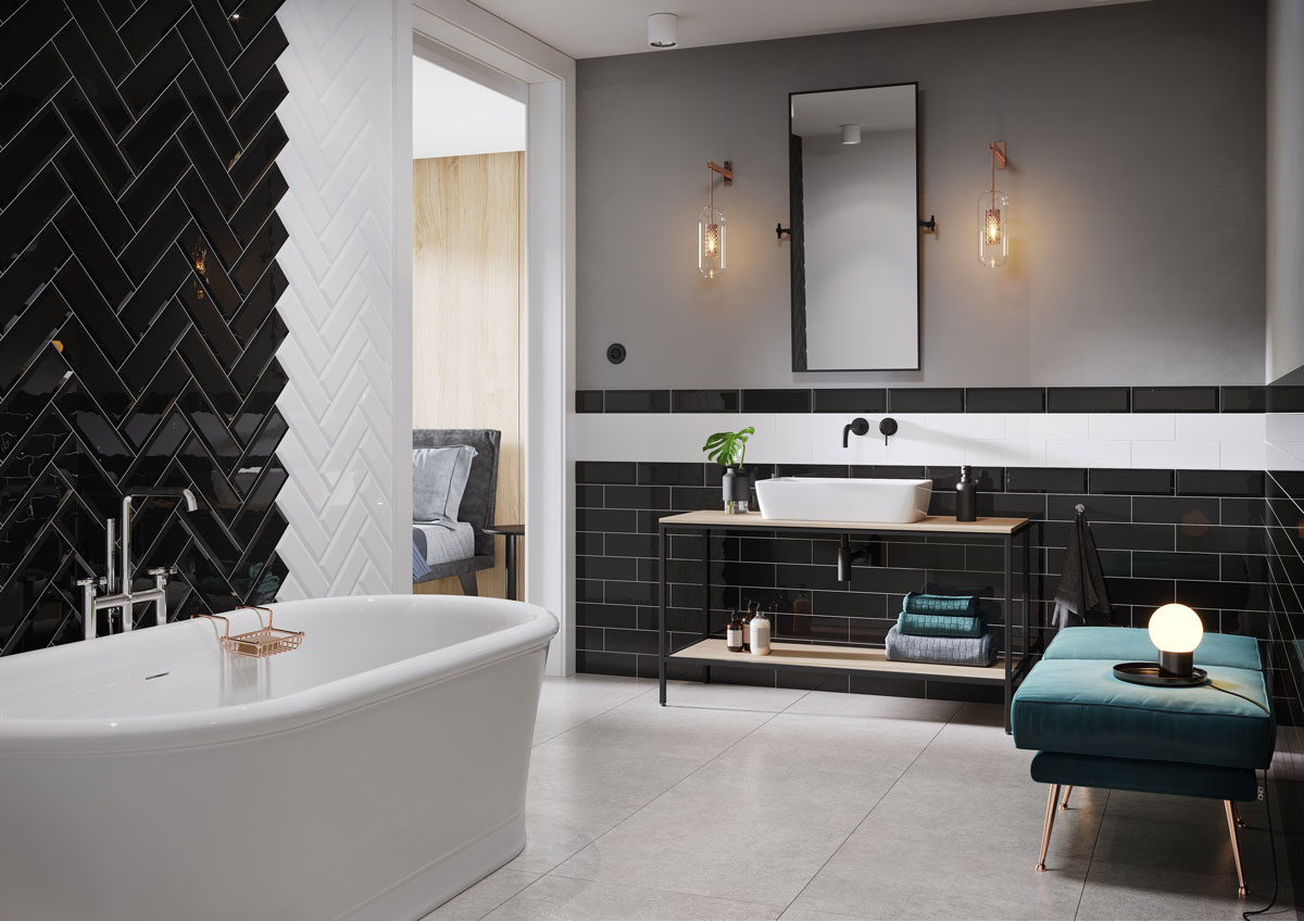 metro style salsa bathroom contemporary 1 small