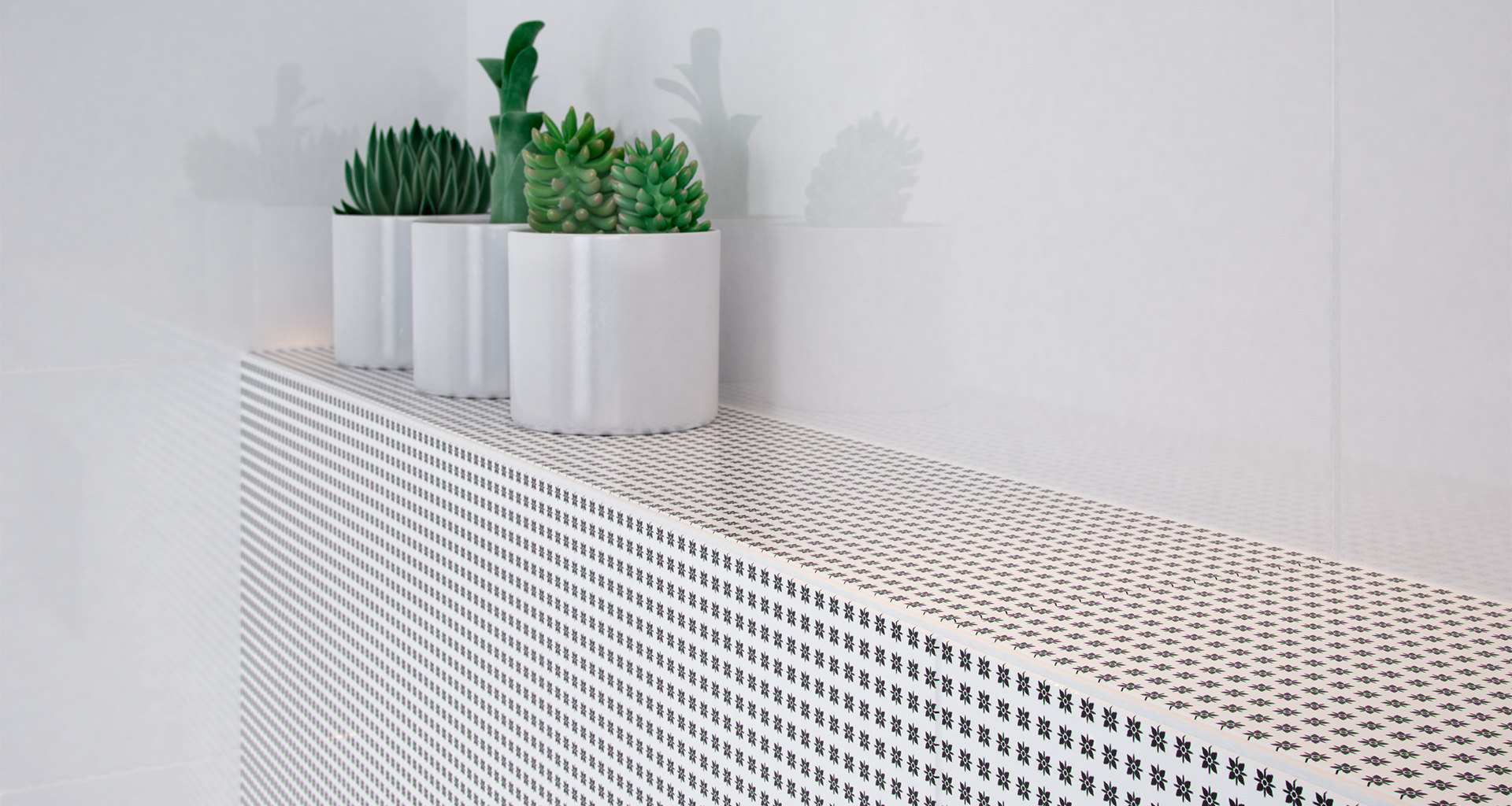 White Glossy 25x75