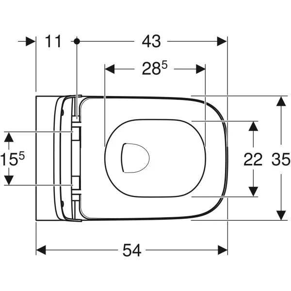 smyle square konzolna wc šolja rimless sa ss daskom