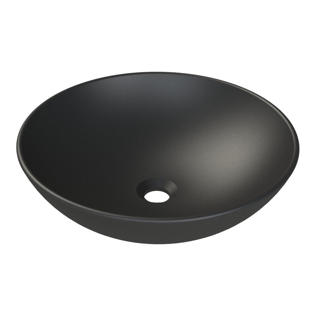 zero umivaonik 46 cm crni mat