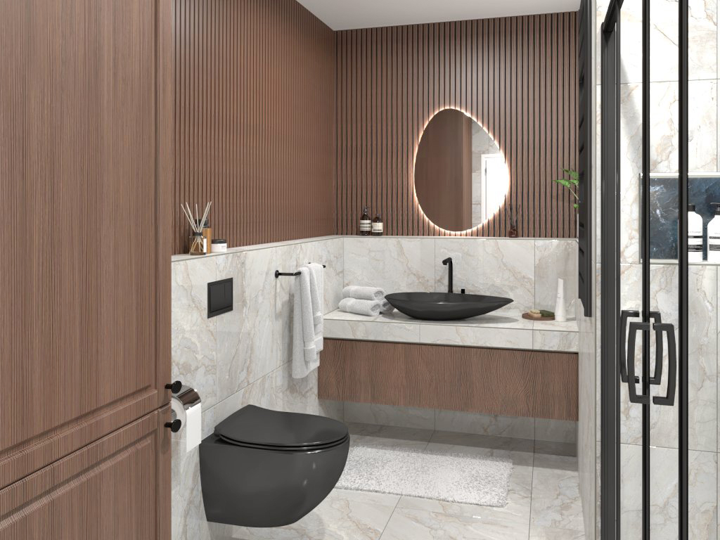 gravel white glossy 60x60