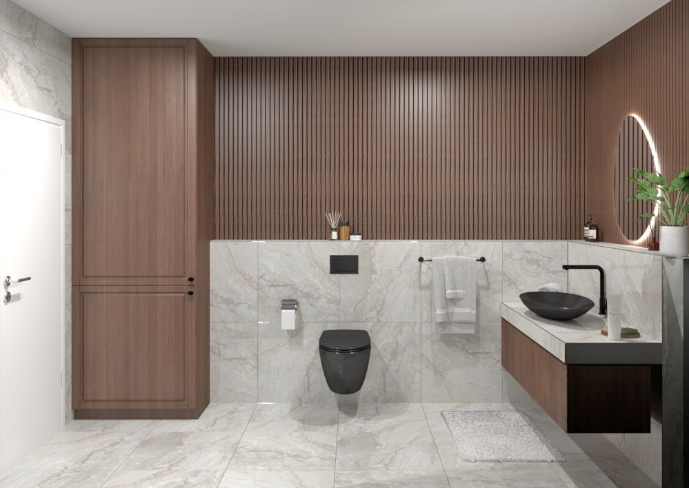 gravel white glossy 60x60