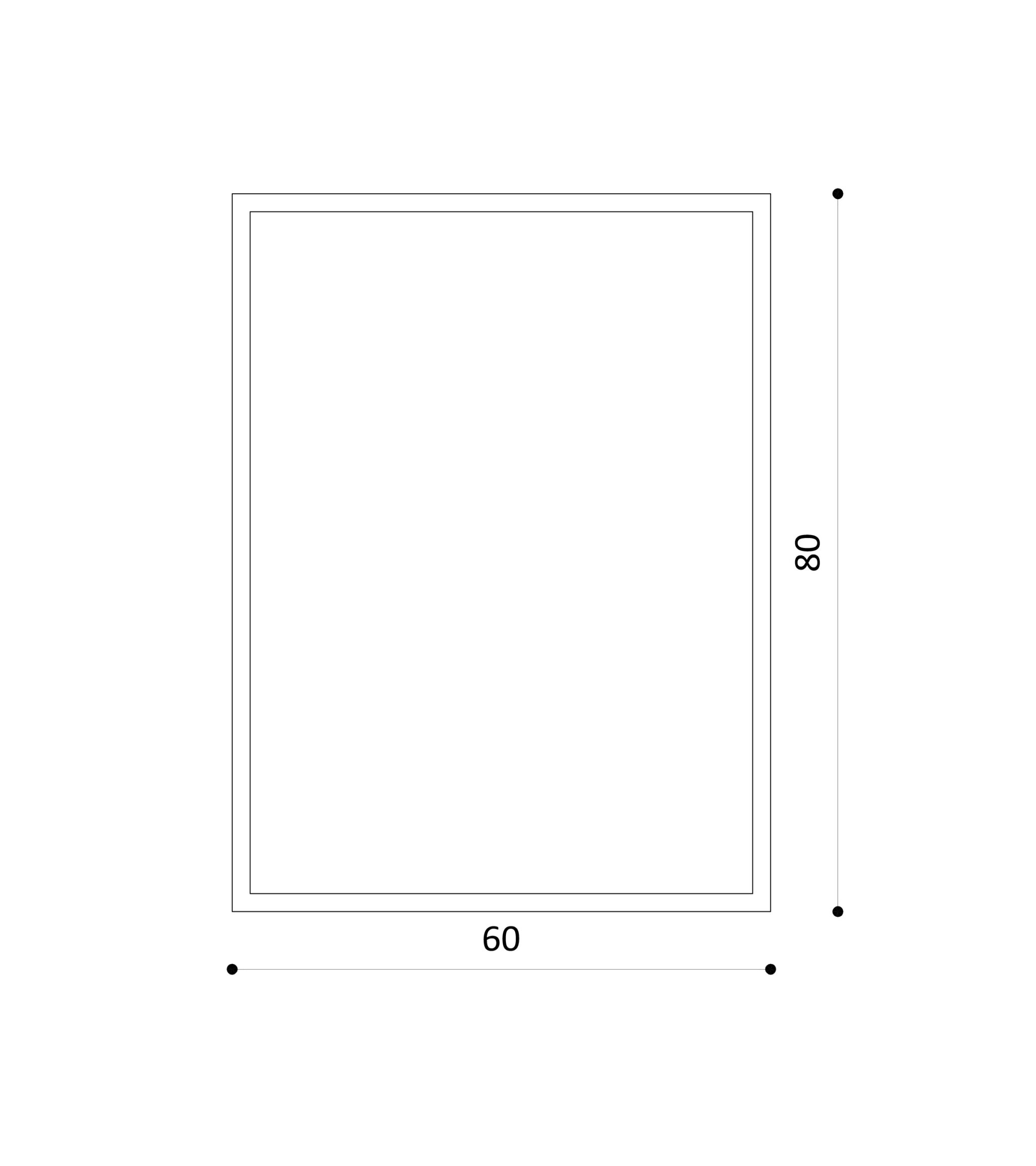 nicco led ogledalo 60x80