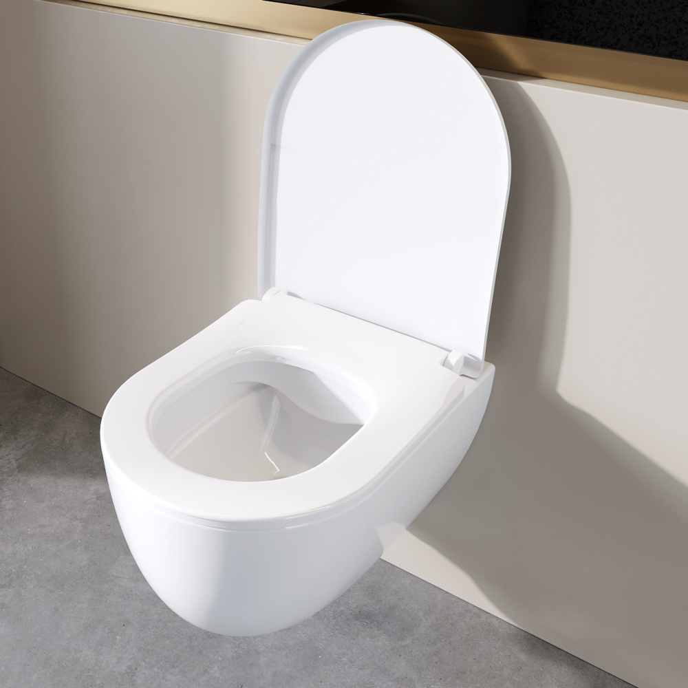 bella turkuaz wc šolja konzolna 48 cm rimles sa slim ss daskom
